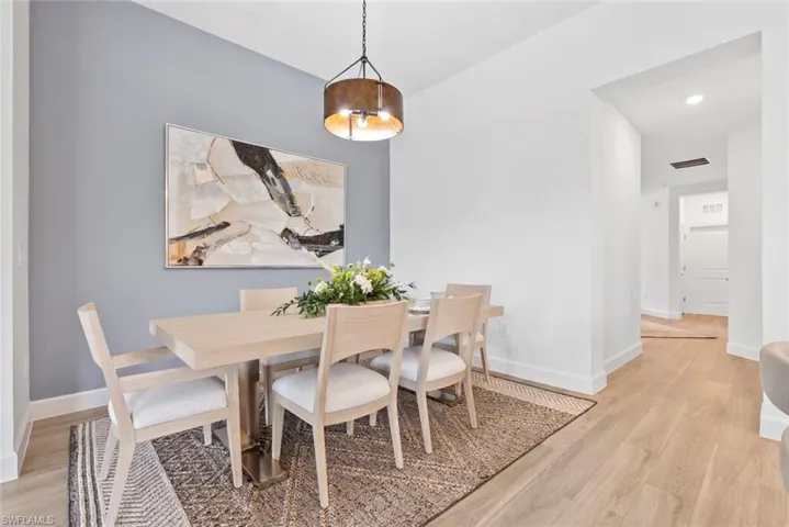 Dining room featuring light hardwood / wood-style floors