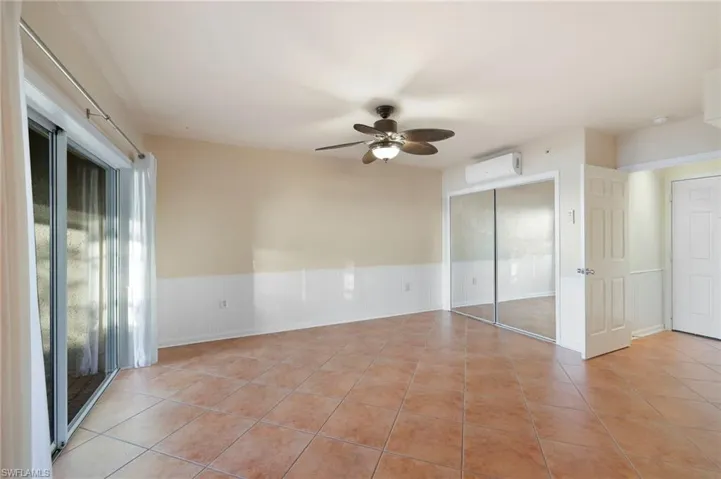 A lovely 1st floor bedroom with cool tile floors