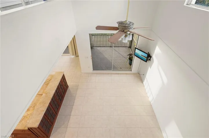 Aerial view of your 2nd floor living room space