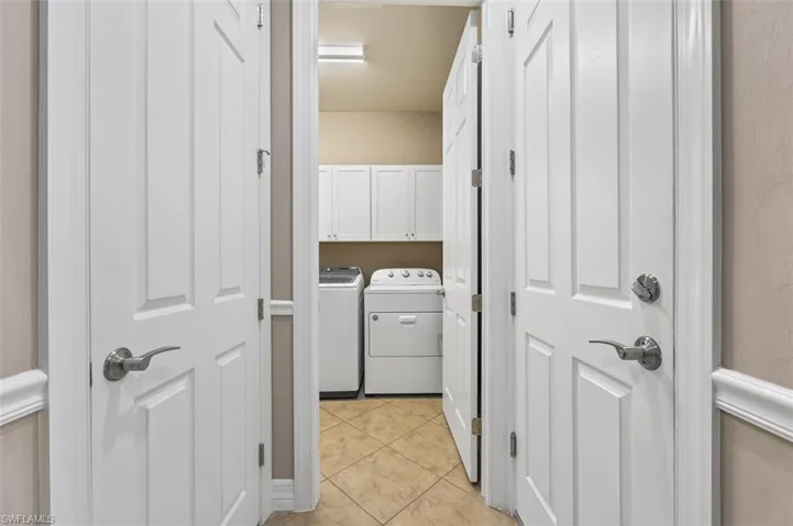 Designated laundry room, AC access, and Garage Entry