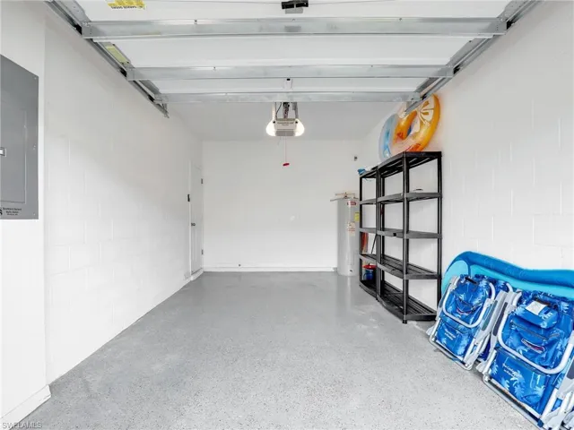 Single Car Garage, painted floors