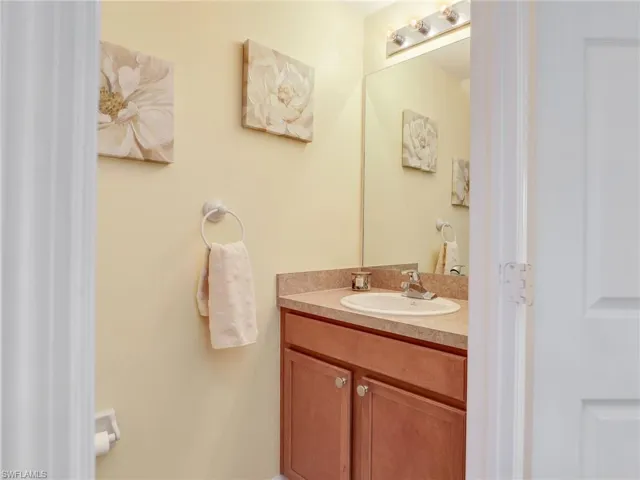 Half bath on the first floor
