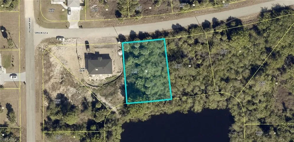 Property Survey Map. Indicating the boundary lines and physical dimensions of the property