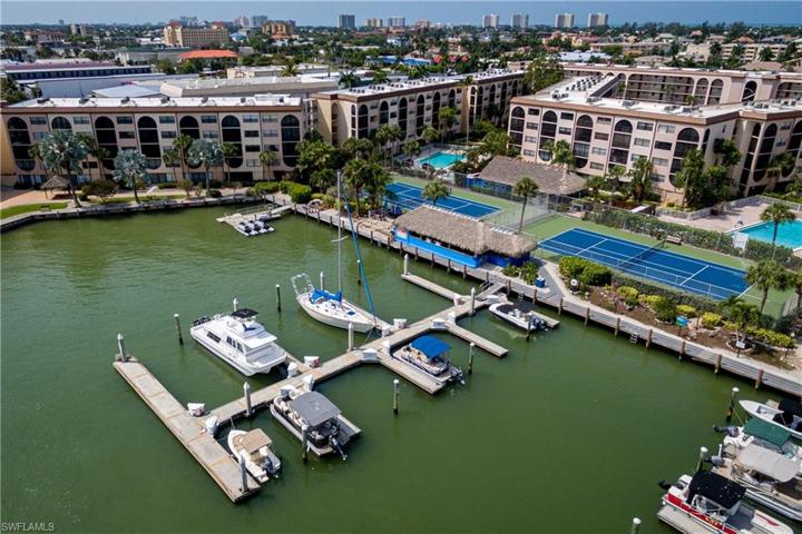 Community boat dock.