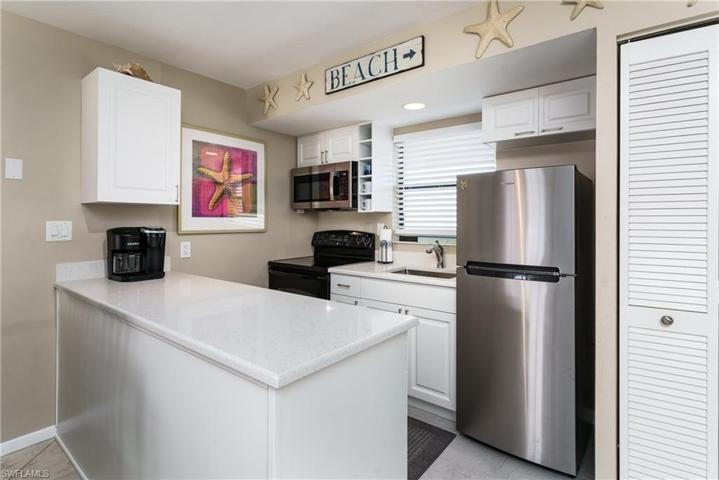 Stainless steel refrigerator in the kitchen.
