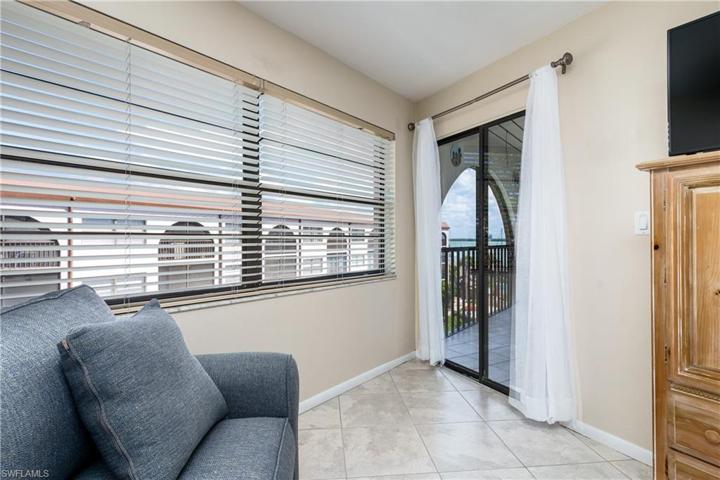 You can access the balcony from the bedroom.