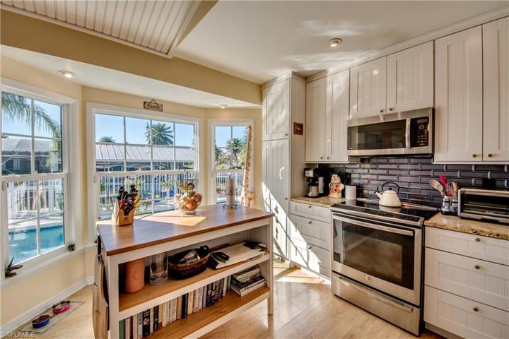 Kitchen and island