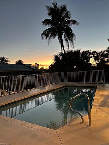 Evening sunset from pool deck
