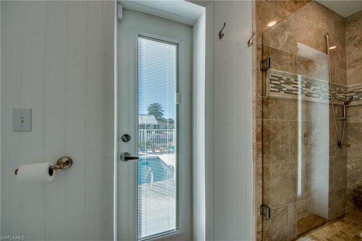Master Bath/Shower with access to pool deck