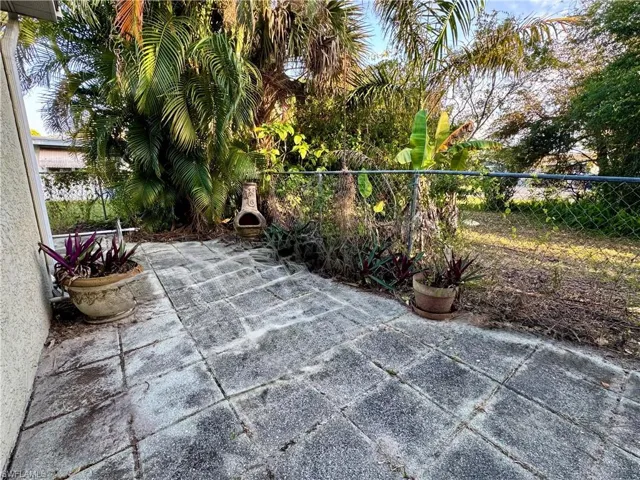 View of patio / terrace with fence, off bonus room