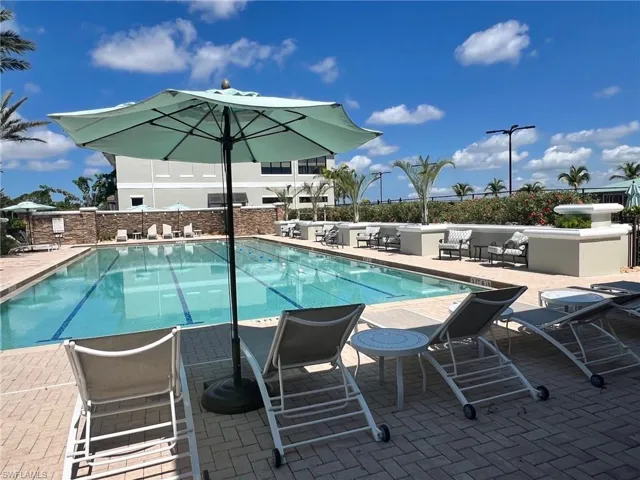 View of pool with a patio area