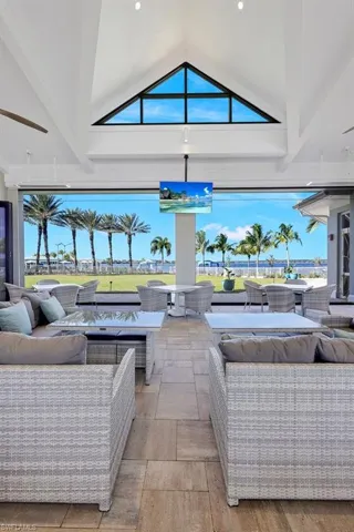View of patio with outdoor lounge area