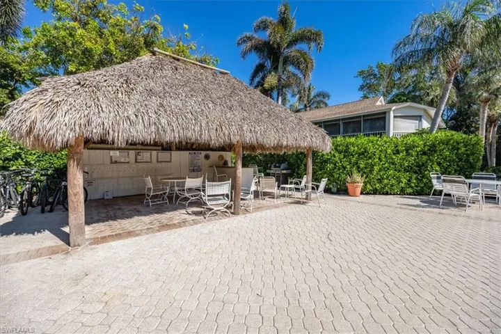 View of patio featuring a gazebo and outdoor dining area