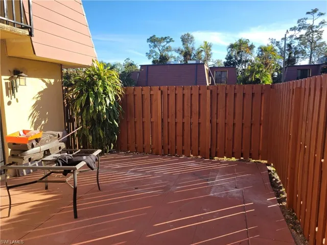 View of wooden terrace