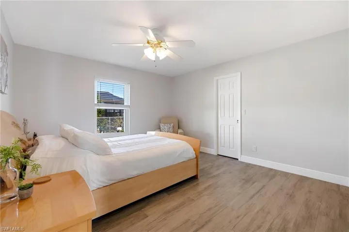 This bedroom has very large walk-in closet