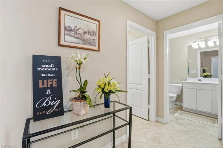 Guest Bathroom and bedroom hallway - Virtually Edited Image