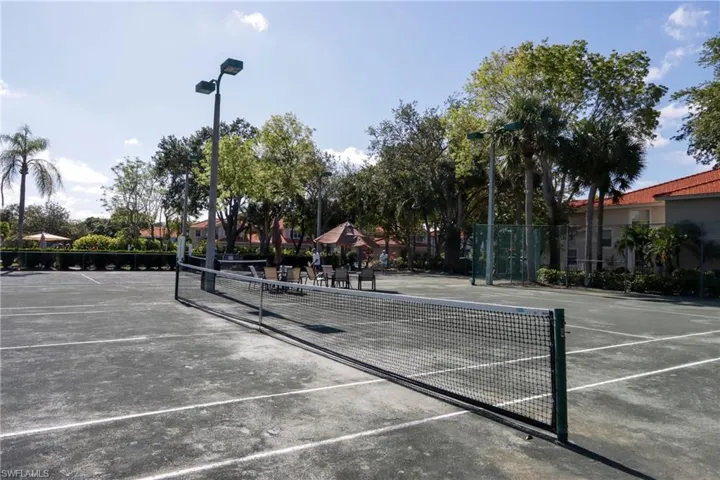 View of tennis court