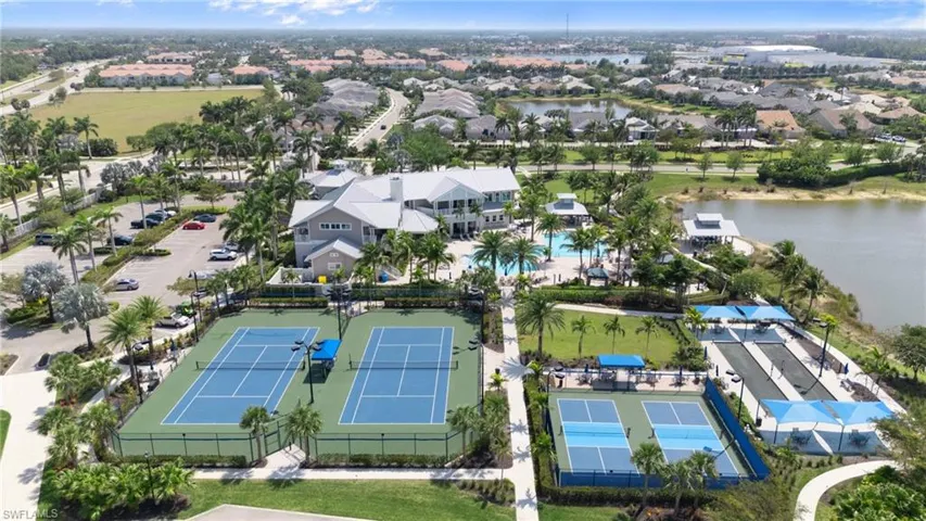 Drone / aerial view featuring a residential view and a water view