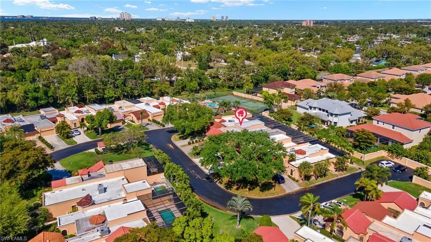 Aerial view featuring a residential view