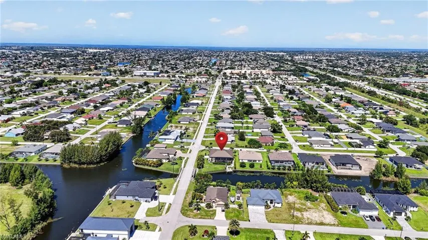 Canal system goes for several miles North and South