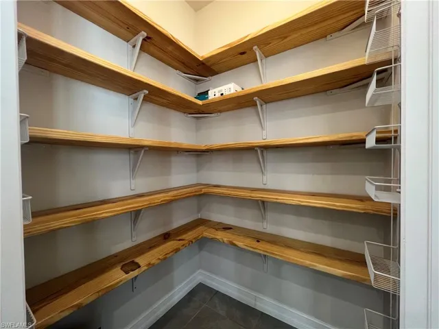 Custom Pine shelving in kitchen Pantry