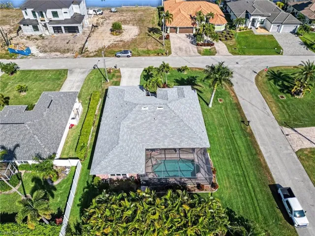 Aerial view of residential area