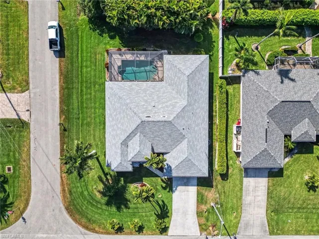 View from above of property