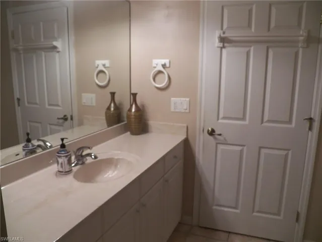 Guest bathroom featuring vanity