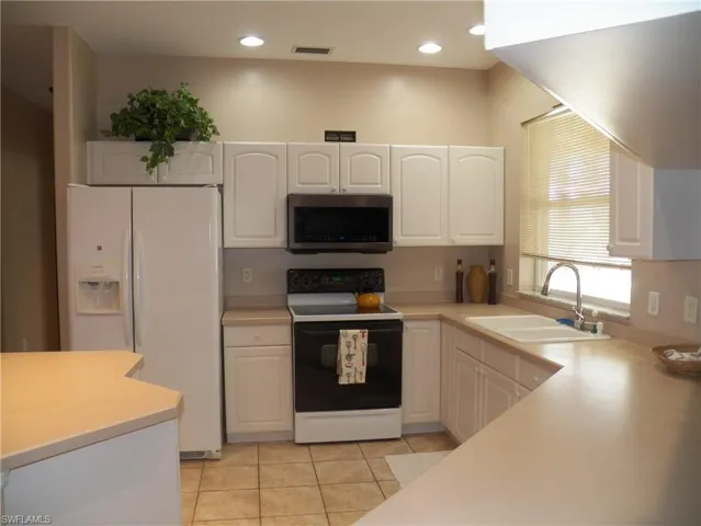 Kitchen with ceiling lights