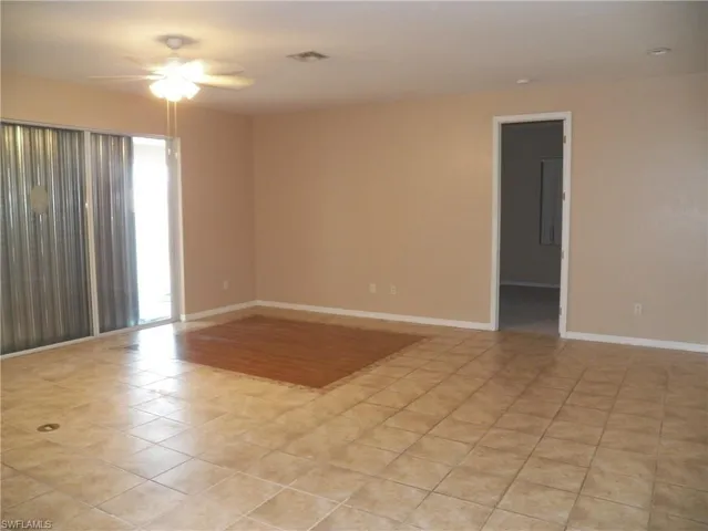 Living room with sliders