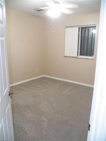 Carpeted guest room
