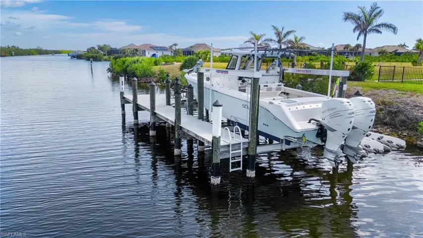 View of dock with quick access to Charlotte Harbor