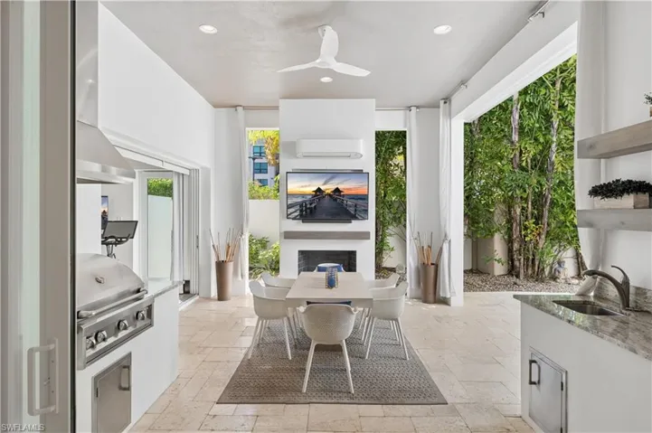 Outdoor Living with Gas Fireplace