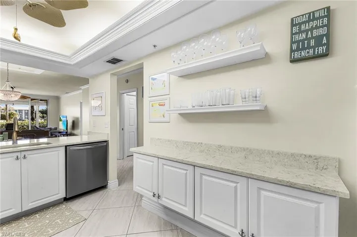 Not only are the shelves floating, but the cabinet is too!