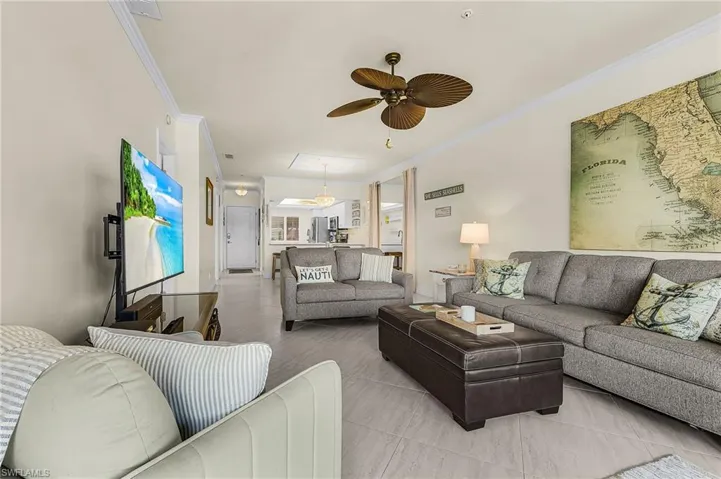 Beautifully appointed and furnished living area. The sofa is a King sleeper.