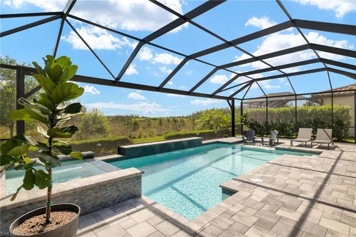 Pool featuring a patio and a lanai