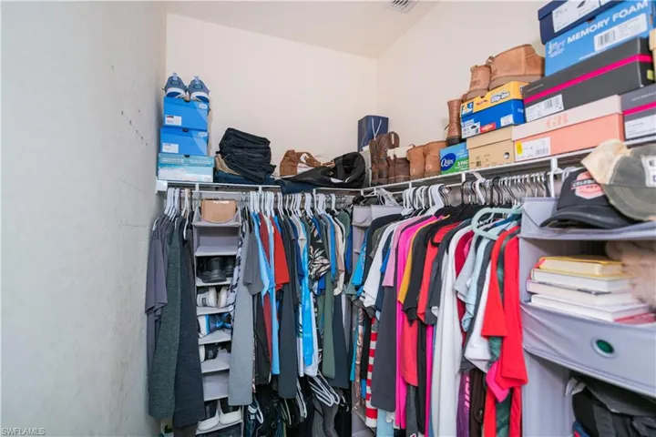 View of walk in closet