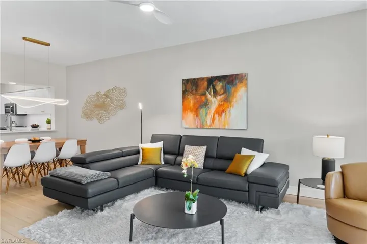 Living area featuring wood finished floors