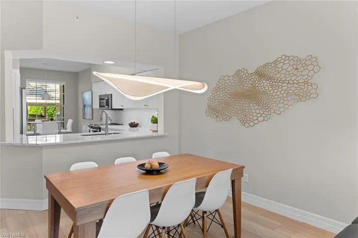 Dining room featuring light wood finished floors
