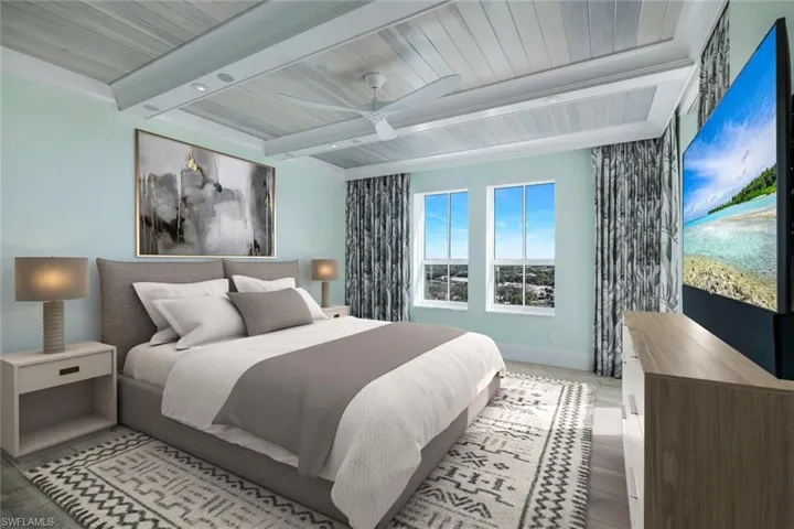 Virtually staged Guest Bedroom