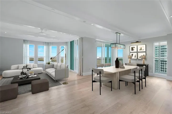 Virtually Staged great room.