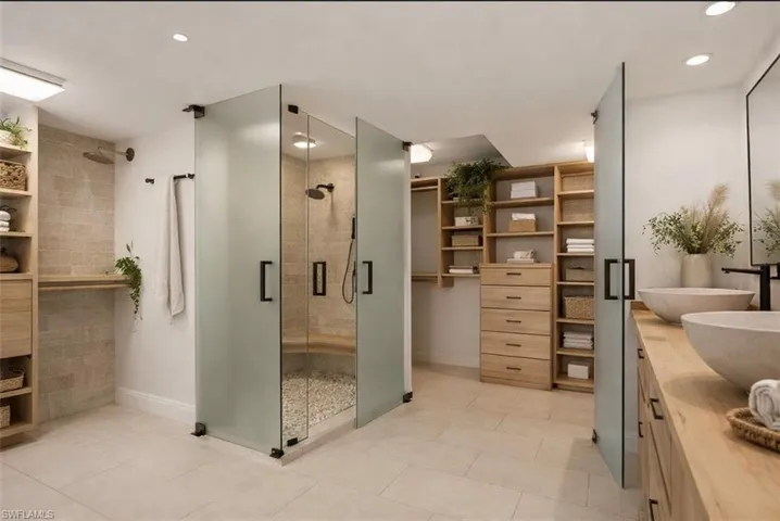 Virtually Staged Primary Bath
