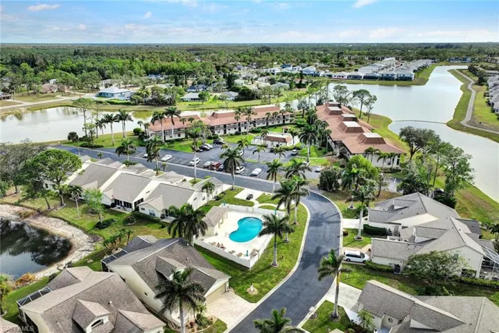 Aerial view of community pool.