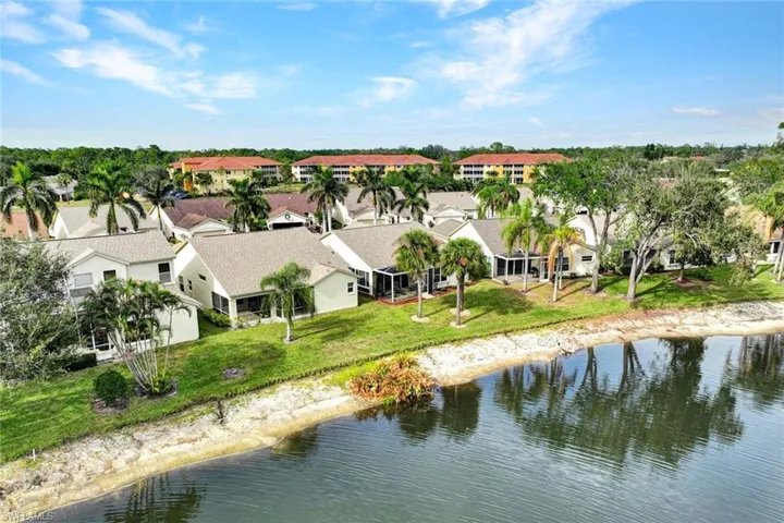 Aerial view of the back of the home.