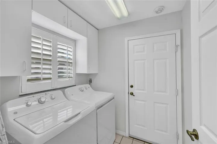 Access the garage from the laundry room.