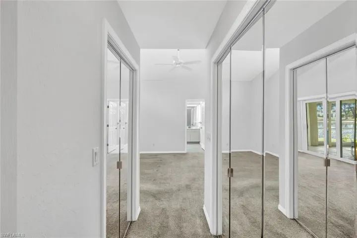 Primary suite offers TWO large closets upon entering.