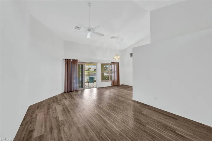 HUGE great room with vaulted ceilings.