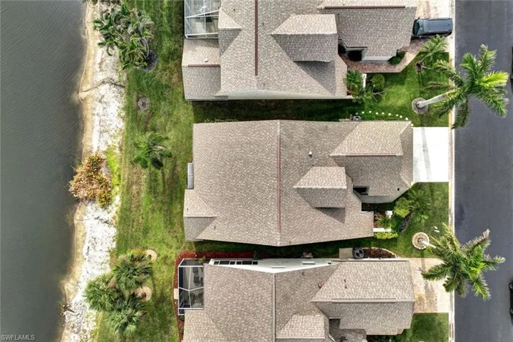 Aerial view of the home.