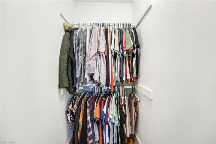 View of walk in closet