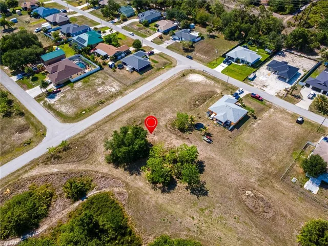 Aerial view of residential area